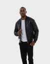 FRANKY MEN'S LEATHER BOMBER JACKET
